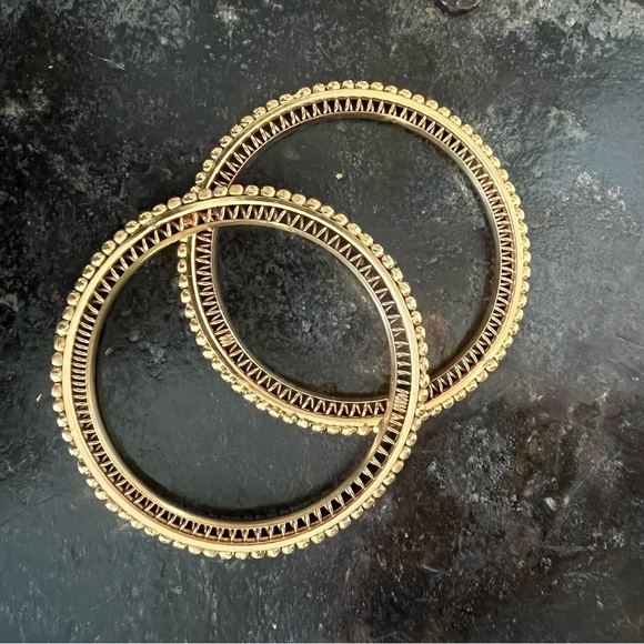 Gold Bangles x 2 - Picture 4 of 7